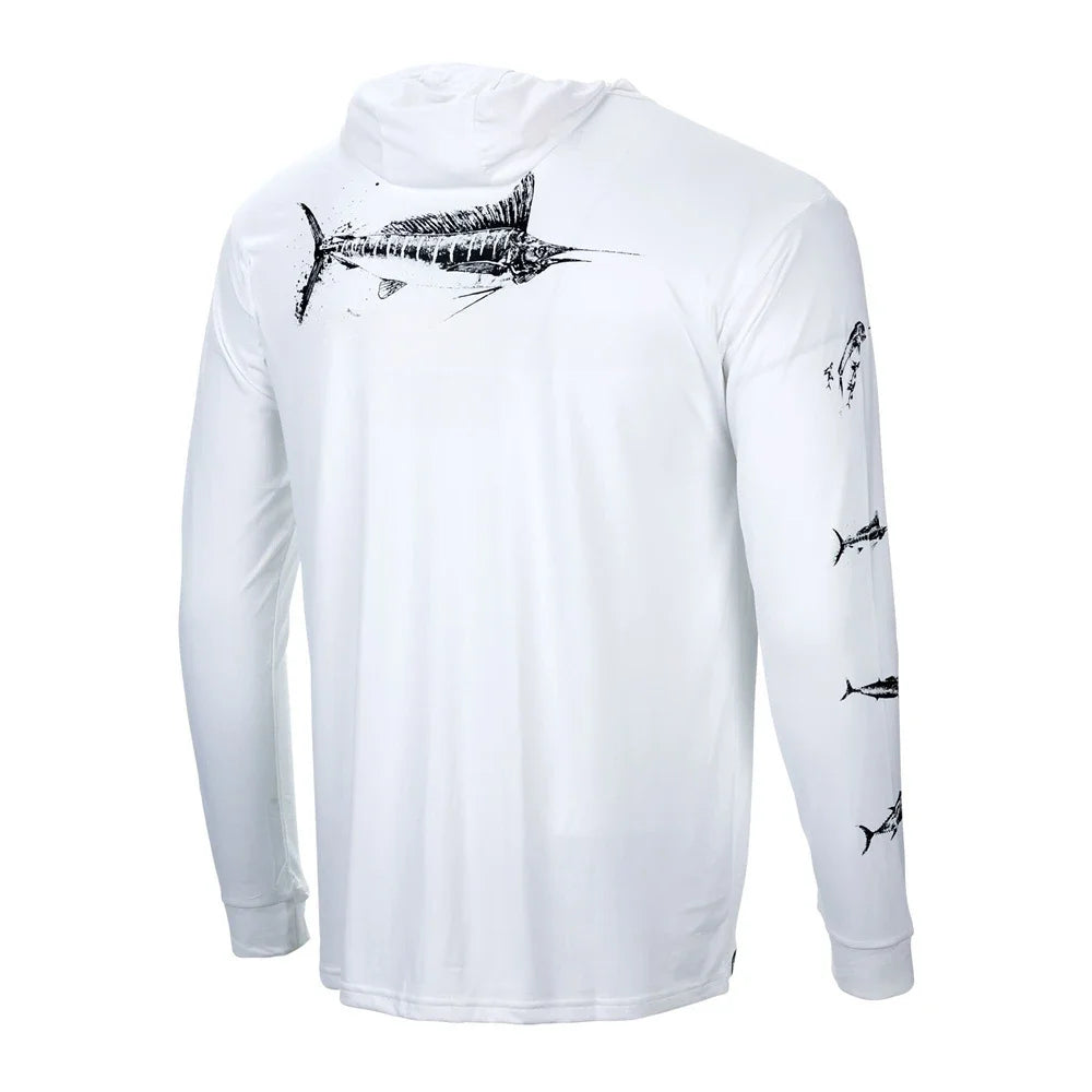 Men's Hooded Angling Shirt — Long Sleeve, Breathable Sun Protection