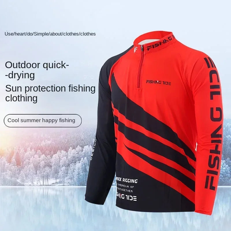 Quick Drying Breathable Long Sleeve Fishing Suit, Sun Protection, Shirt and Pants, Scarf, Outdoor, New, 3Pcs Set