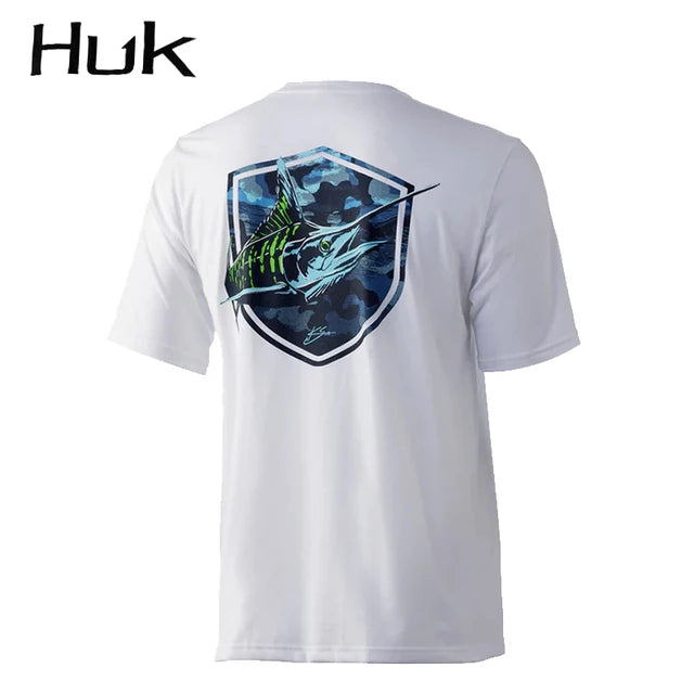 Men's Short Sleeve Fishing Shirt — Anti-UV, Breathable Deep Sea Top