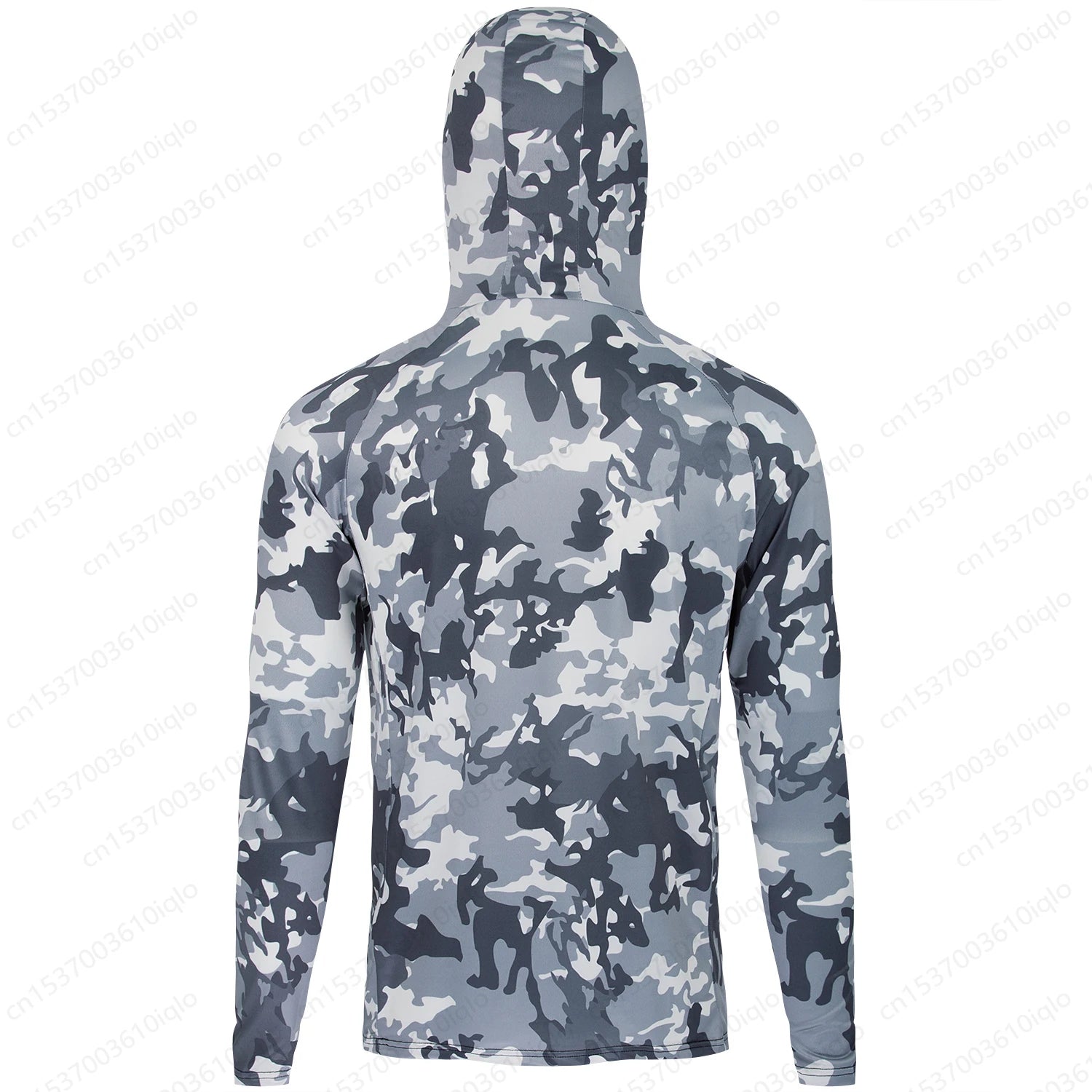 HUK Summer Fishing Shirts Men Long Sleeve Hooded Fishing Wear