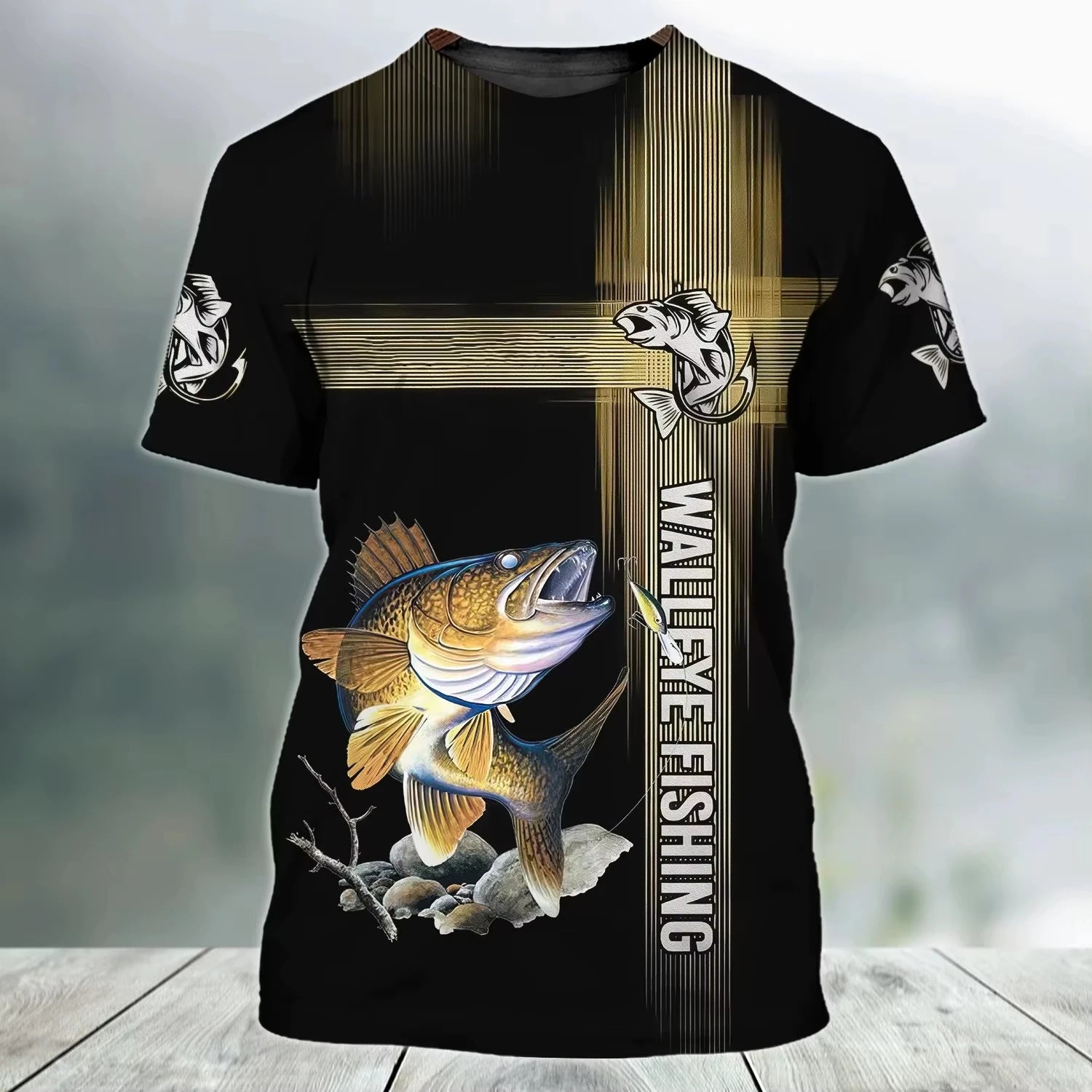 Fashion Carp Fishing Shirt Outdoor Fishing T-Shirts Summer Casual T Shirts Man Oversized T-Shirt Short Sleeve Tee Tops Clothing