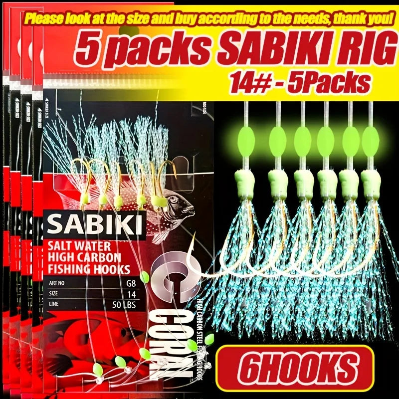 TAKBAS 1/5 Packs Sabiki Rig