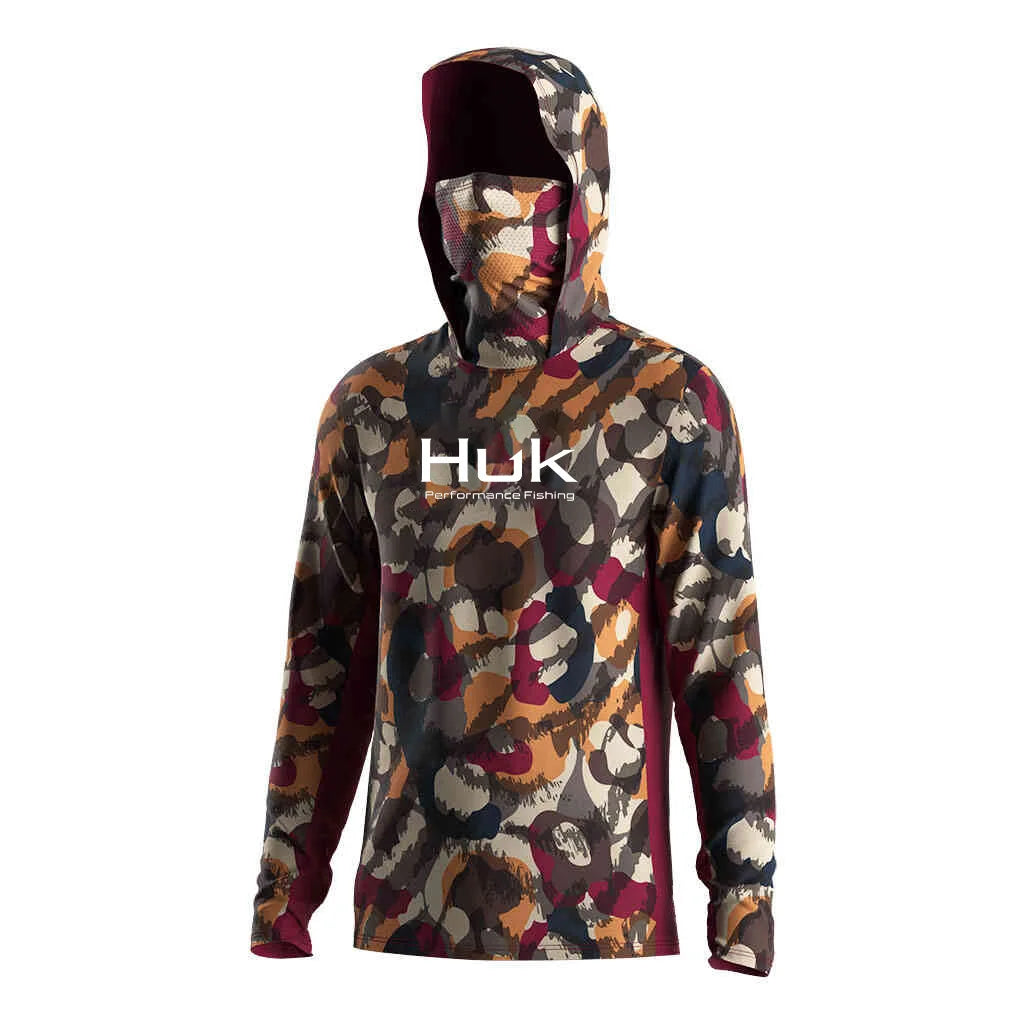 Men's Hooded Fishing UV Hoodie — Green Sun Protection Top