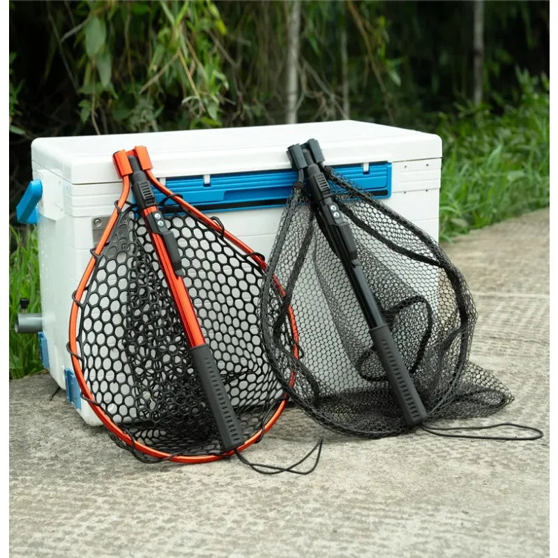 Fishing Nets Folding Laning Net Cheap Price Rubber/Silicone Mesh Catch 14kg Fish Lure Fishing Tool Anglers Accessory