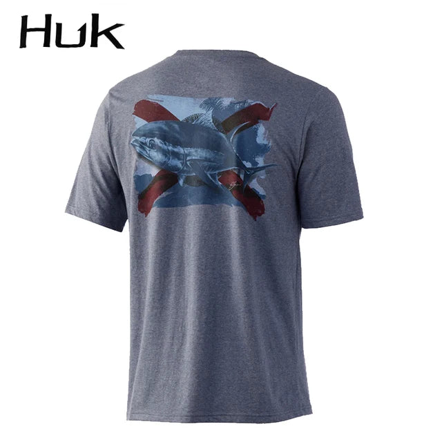 Men's Short Sleeve Fishing Shirt — Anti-UV, Breathable Deep Sea Top