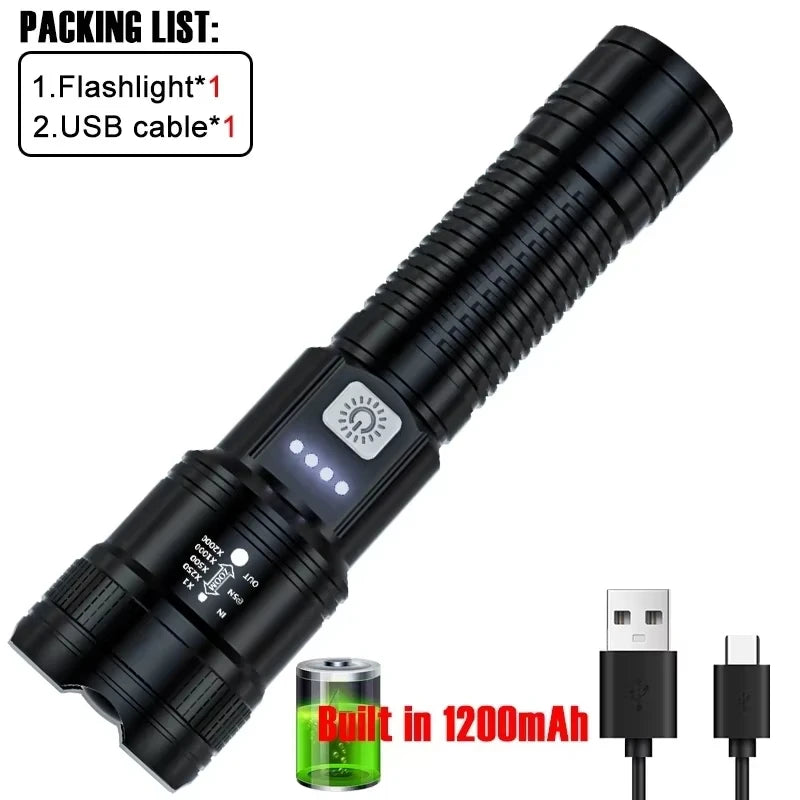 High Strong Power Led Flashlights 2000 Lumens