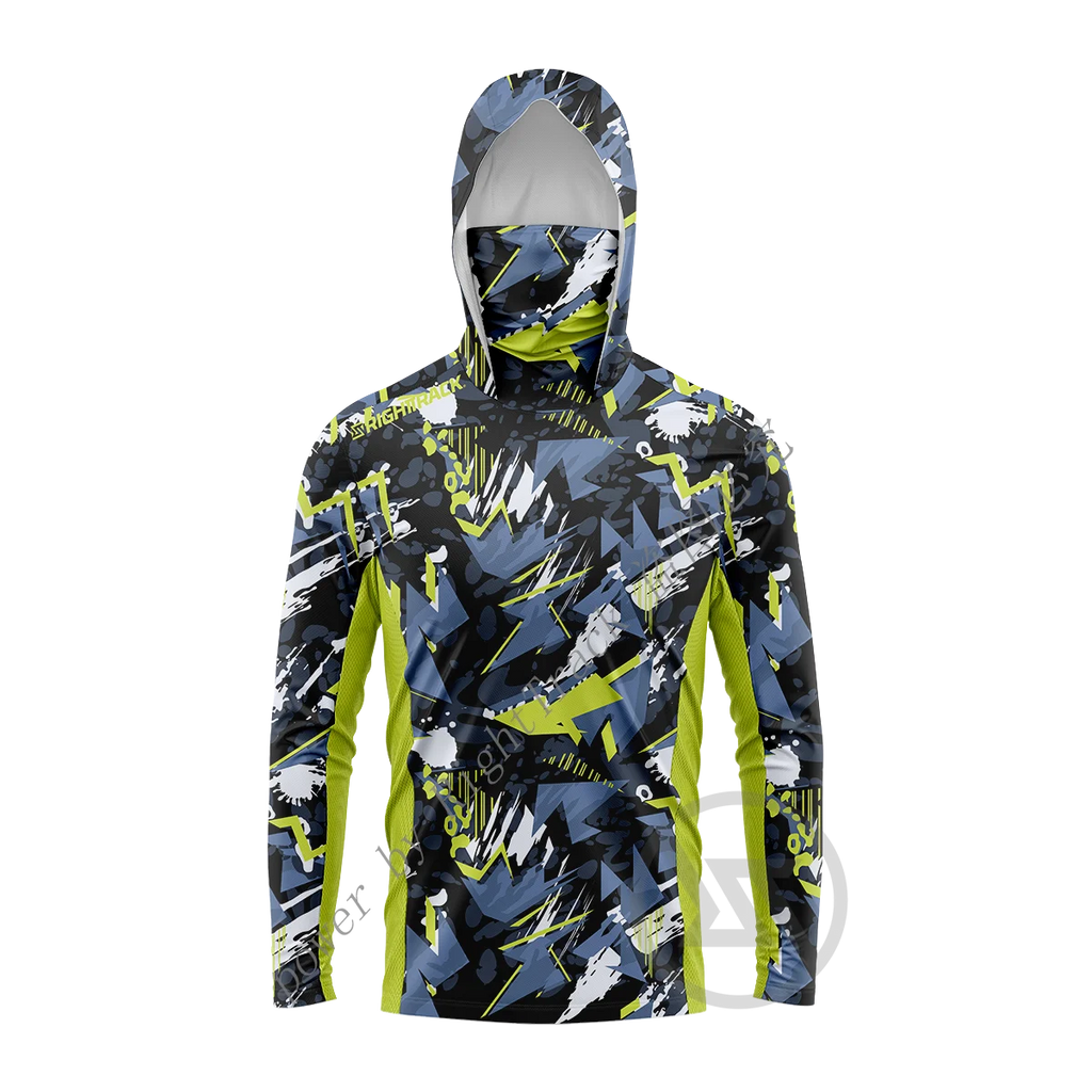 Men's Hooded Fishing Jersey — Long Sleeve, UPF UV Protection
