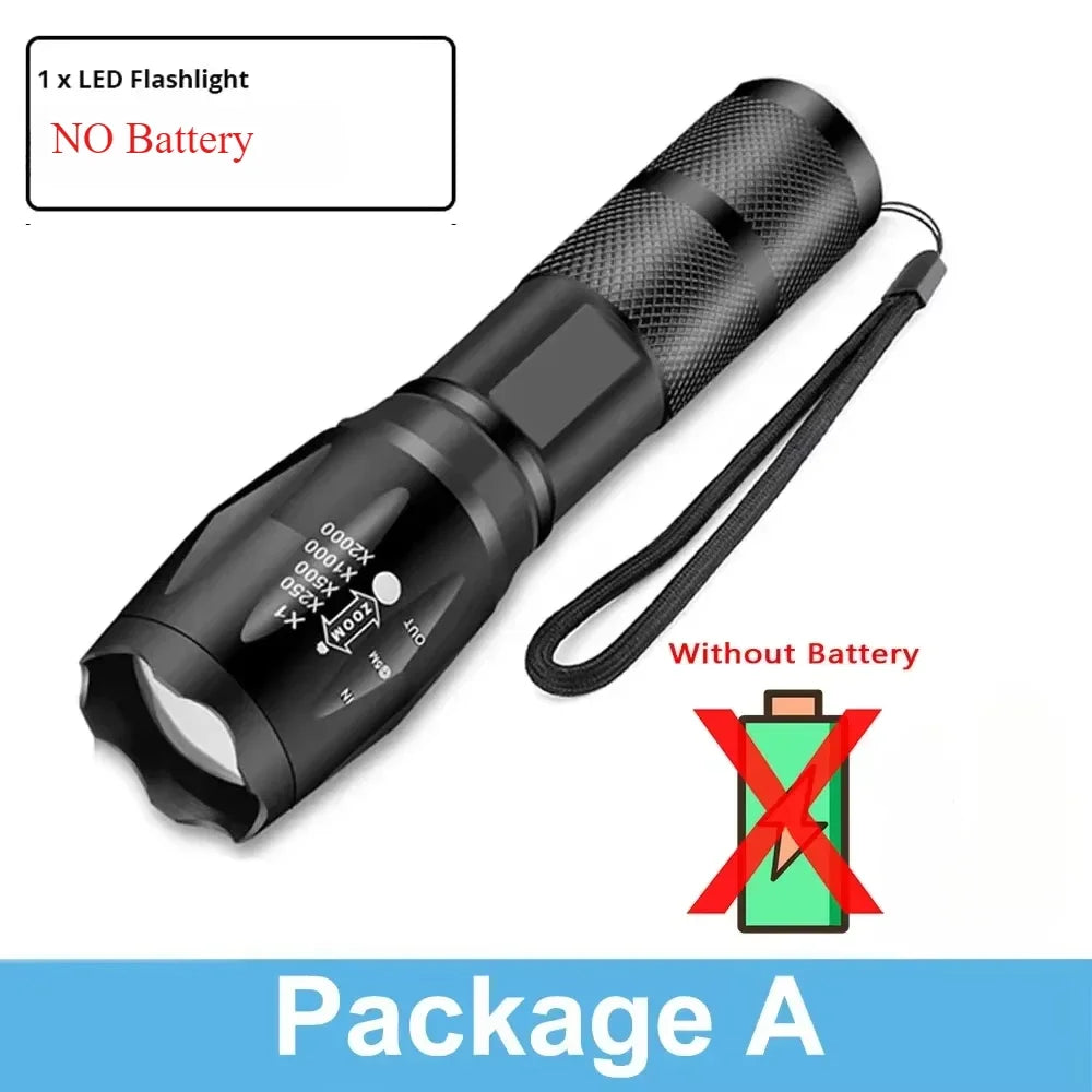 LED Flashlights Portable Flash Light With 5 Modes
