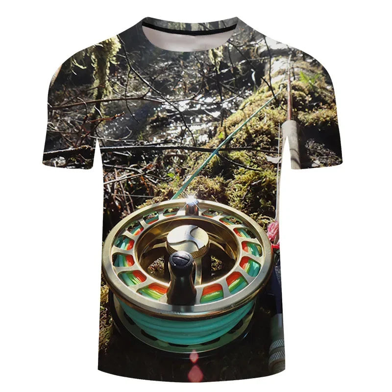 Fishing Is Calling Graphic Crewneck T-Shirt — Men's & Women's
