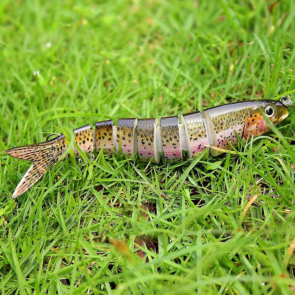 3PCS/Lot Swimbait 27g Multi Joint Bait Slow Sinking Bionic Fish Swimming Rattle Pesca Bass Treble Hook Fishing Tackle Hard Lure