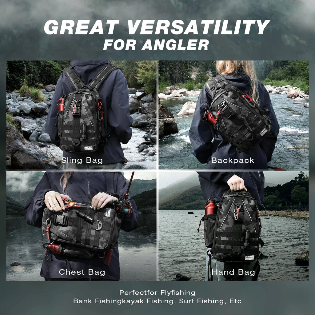 Fishing Backpack Tackle Sling Bag