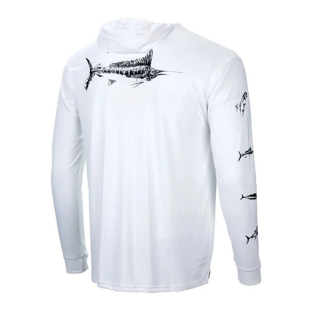 Men's Hooded Angling Shirt — Long Sleeve, Breathable Sun Protection
