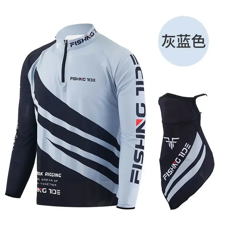 Men's Fishing Sun Protection Suit — Shirt, Pants & Scarf 3-Piece Set