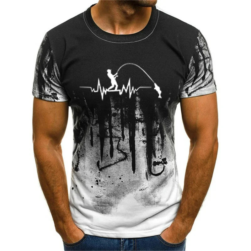 Fishing Enthusiast Cotton T Shirt Funny Lines Player Gift Casual T Shirt