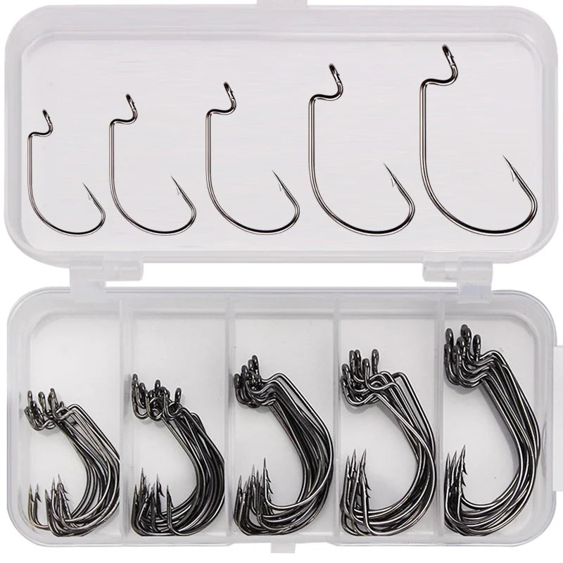 Sharp Fishing Hooks 50Pcs/Box