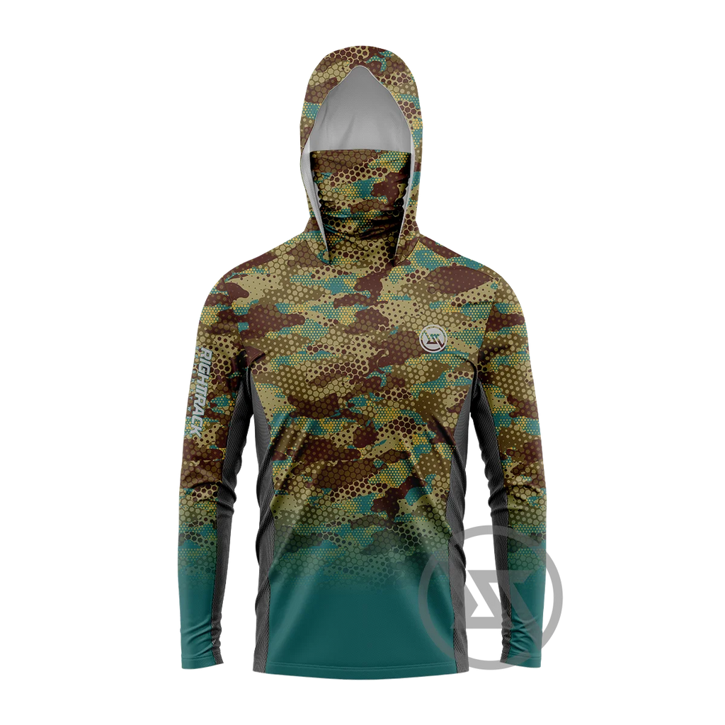 Men's Hooded Fishing Jersey — Long Sleeve, UPF UV Protection