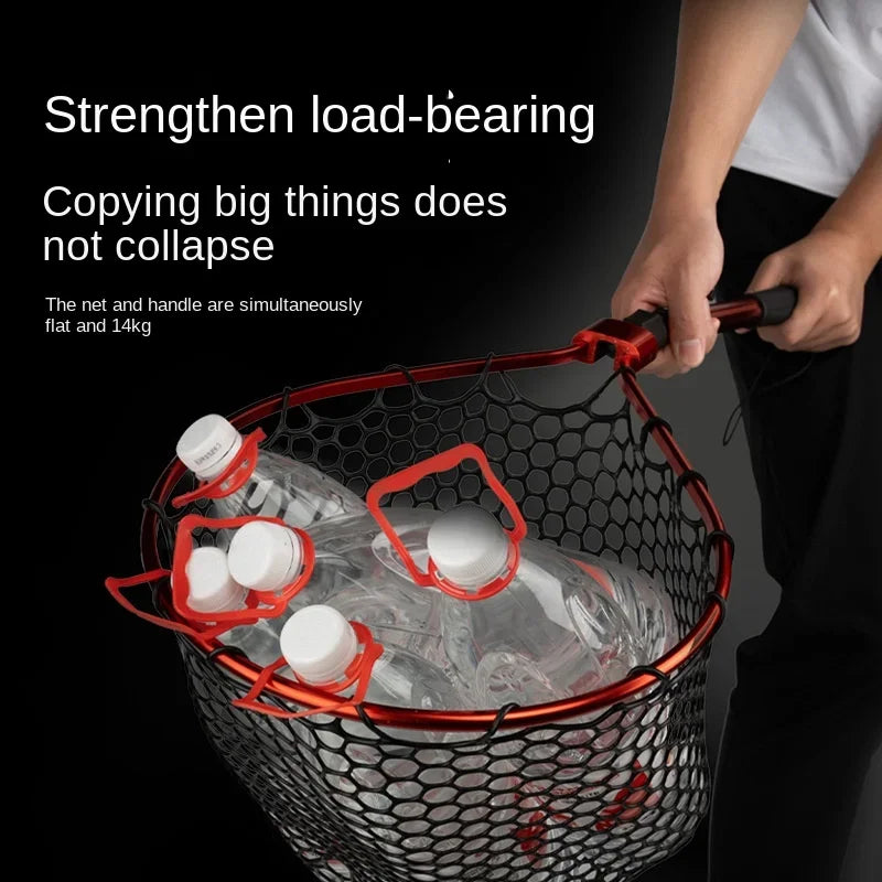 Fishing Nets Folding Laning Net Cheap Price Rubber/Silicone Mesh Catch 14kg Fish Lure Fishing Tool Anglers Accessory