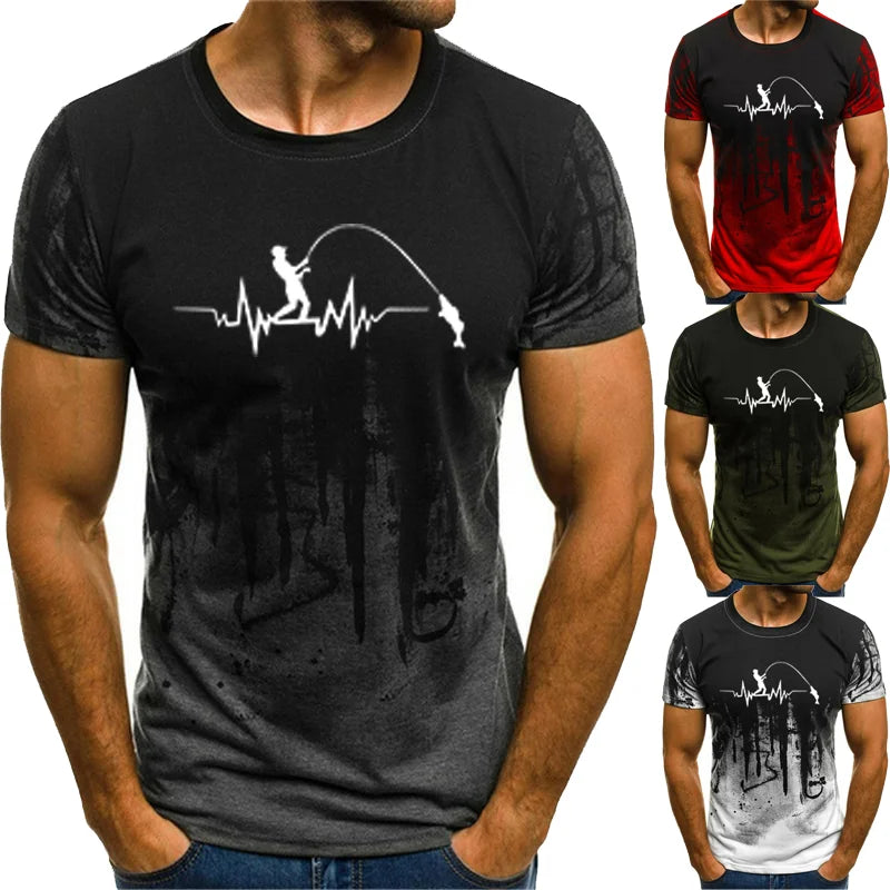 Fishing Enthusiast Cotton T Shirt Funny Lines Player Gift Casual T Shirt