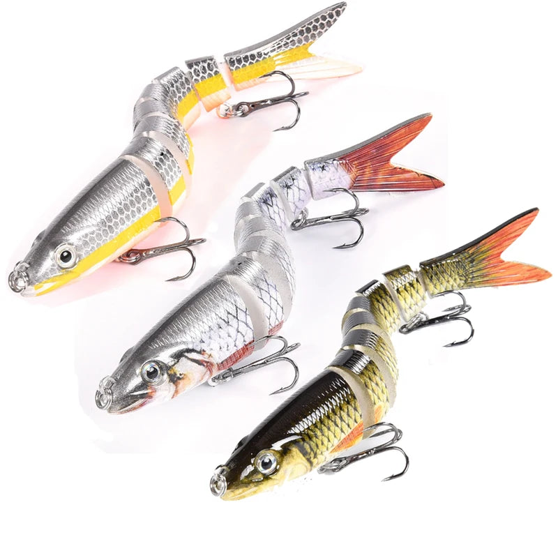 3pcs 8 Segment Fishing Lure Multi Jointed  Swimbait Artificial Bait Slow Sinking Bionic Fishing Bait Cool Fishing Gear