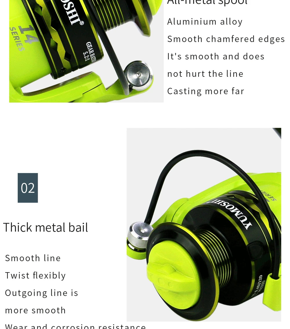 2000-7000 Saltwater Spinning Fishing Reel