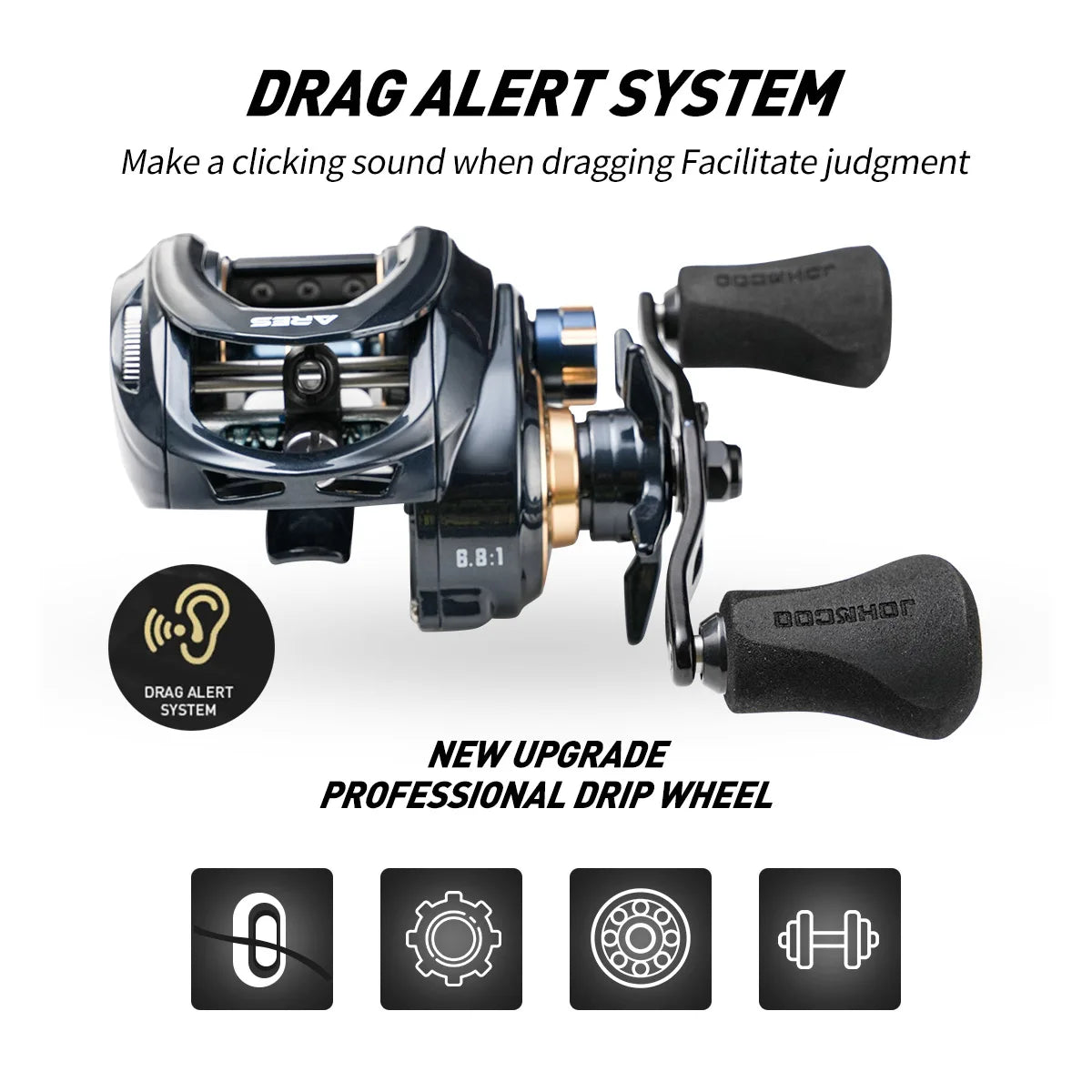 Baitcasting Reel Metal Body 15KG Max Drag