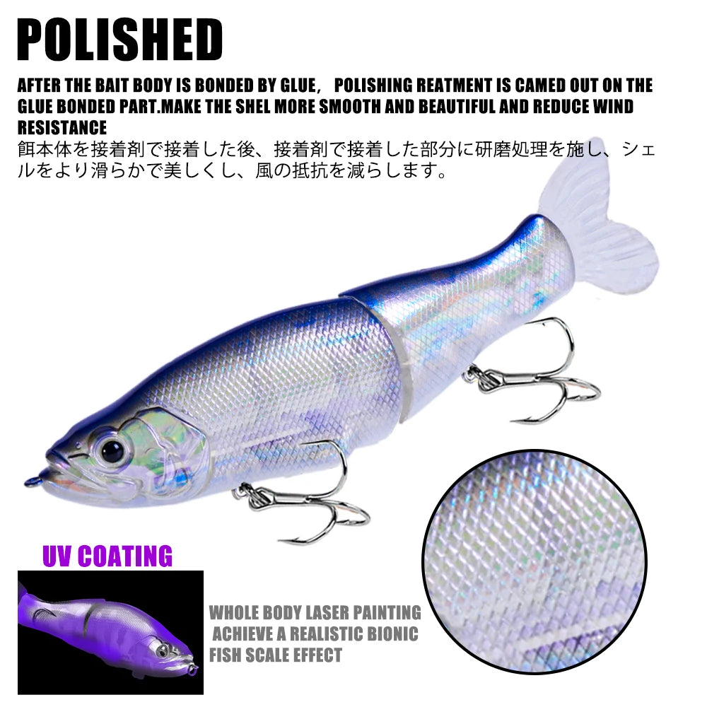 SwimBaits Fishing Lures Whopper  Slow Sinking Vibration Soft Tail or Pike And Bass Hard Baits  Isca Artificiall Accessories