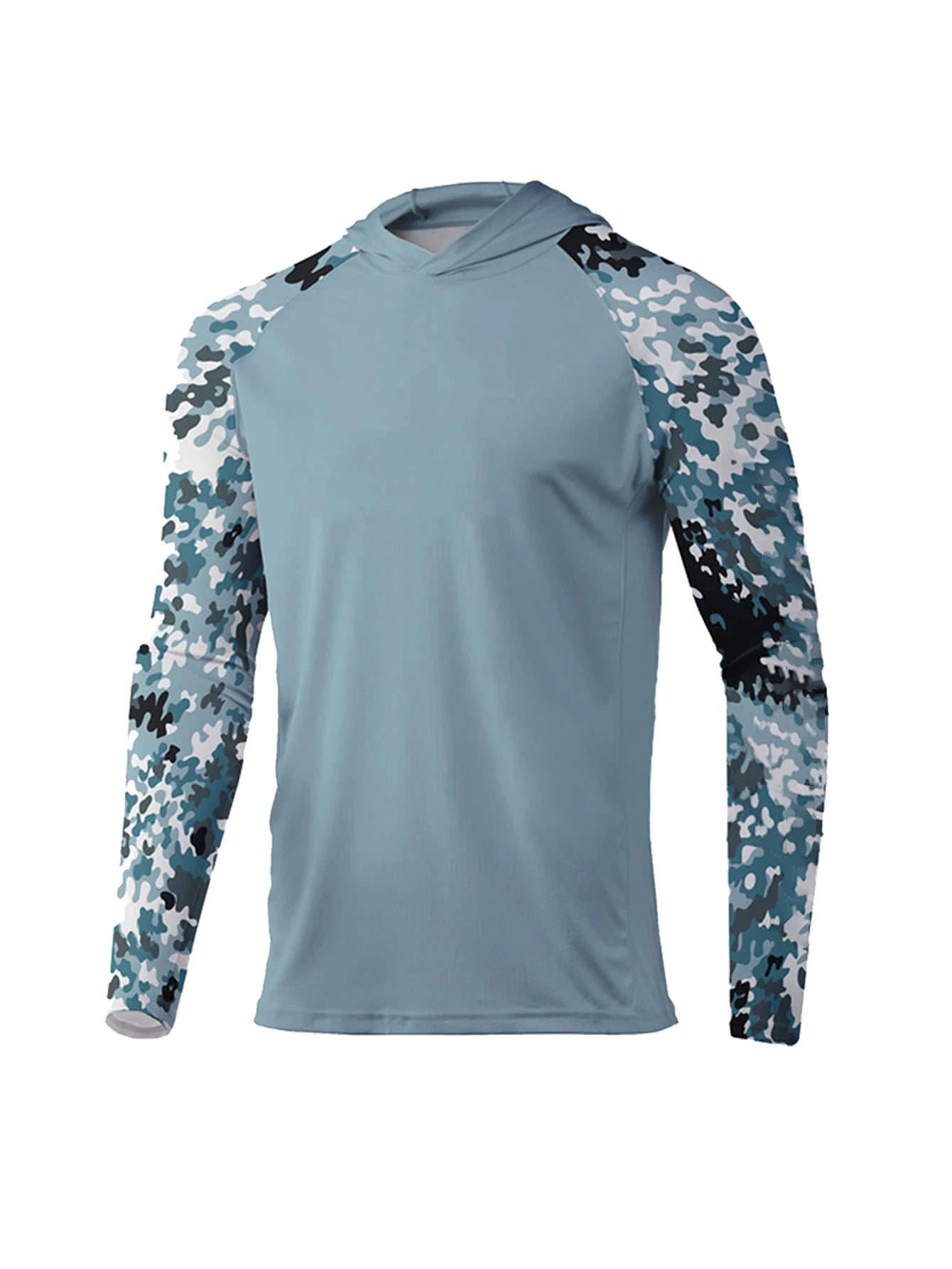 Men's UPF 50+ Hooded Fishing Performance Shirt — Long Sleeve
