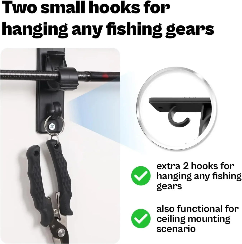 Wall/Ceiling Mount Fishing Rod Holder