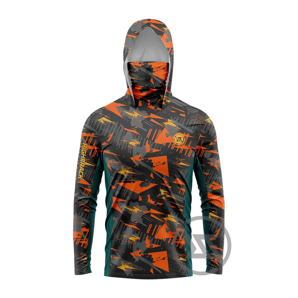 Men's Hooded Fishing Jersey — Long Sleeve, UPF UV Protection