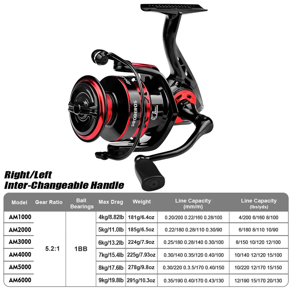 Fishing Spinning Reel 1000S-6000S