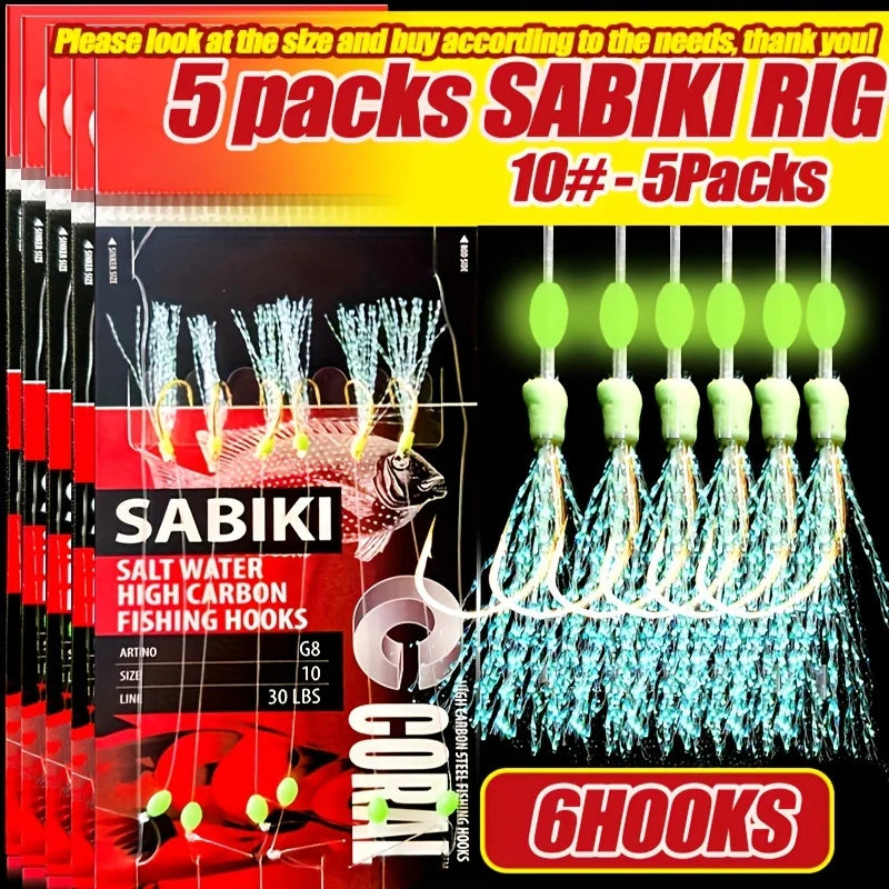 TAKBAS 1/5 Packs Sabiki Rig