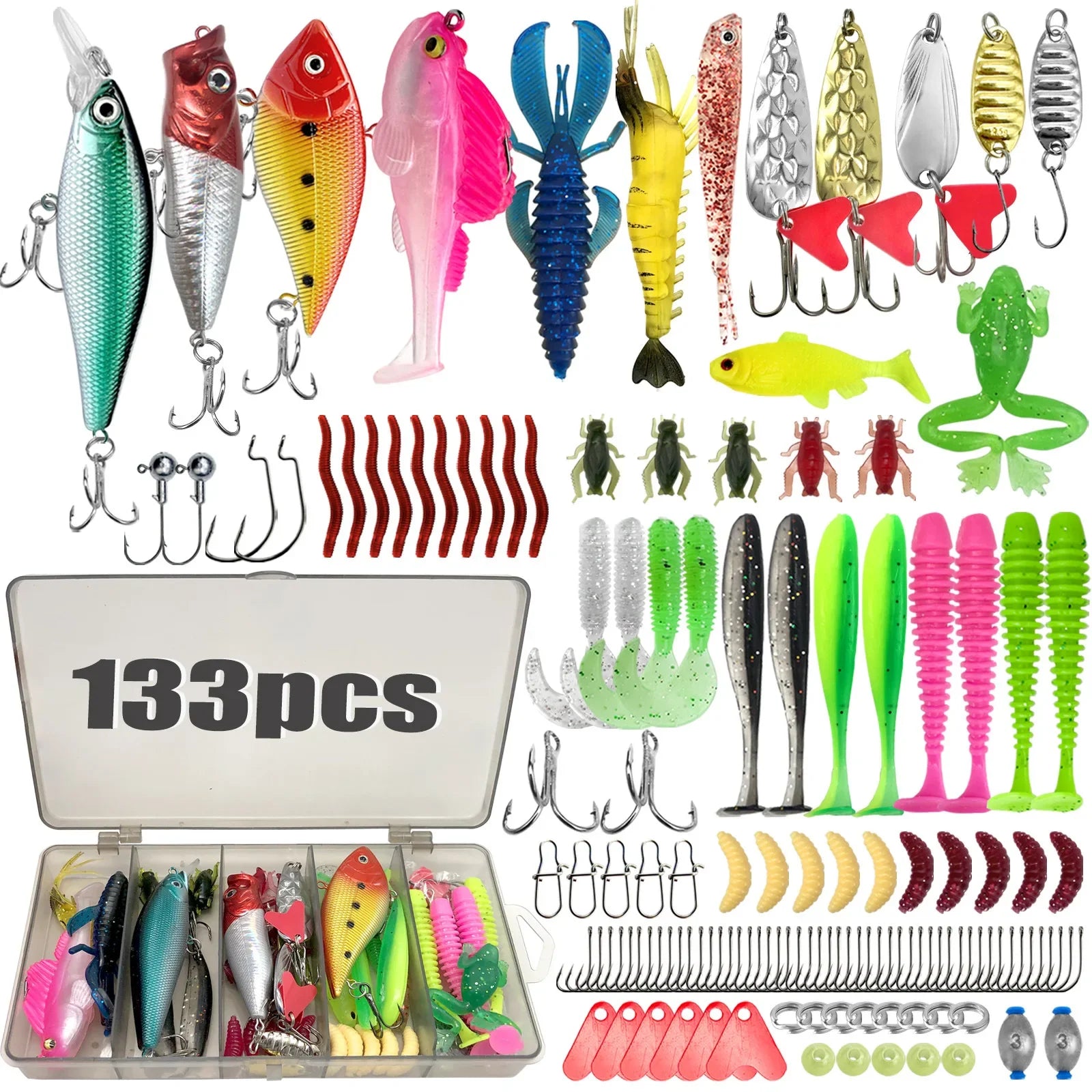 133/83pcs Fishing Lures Kit