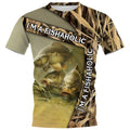 New Fishing T-Shirt Men Tshirt Fish Graphic Clothing O-Collar Oversized Tops Outdoor Sport Apparel Summer for Male Tee Shirts