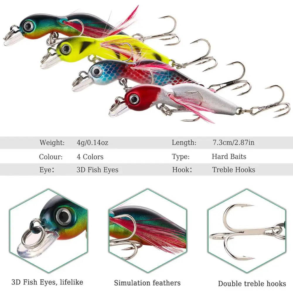 Sougayilang Fishing Bait Set 4PCS