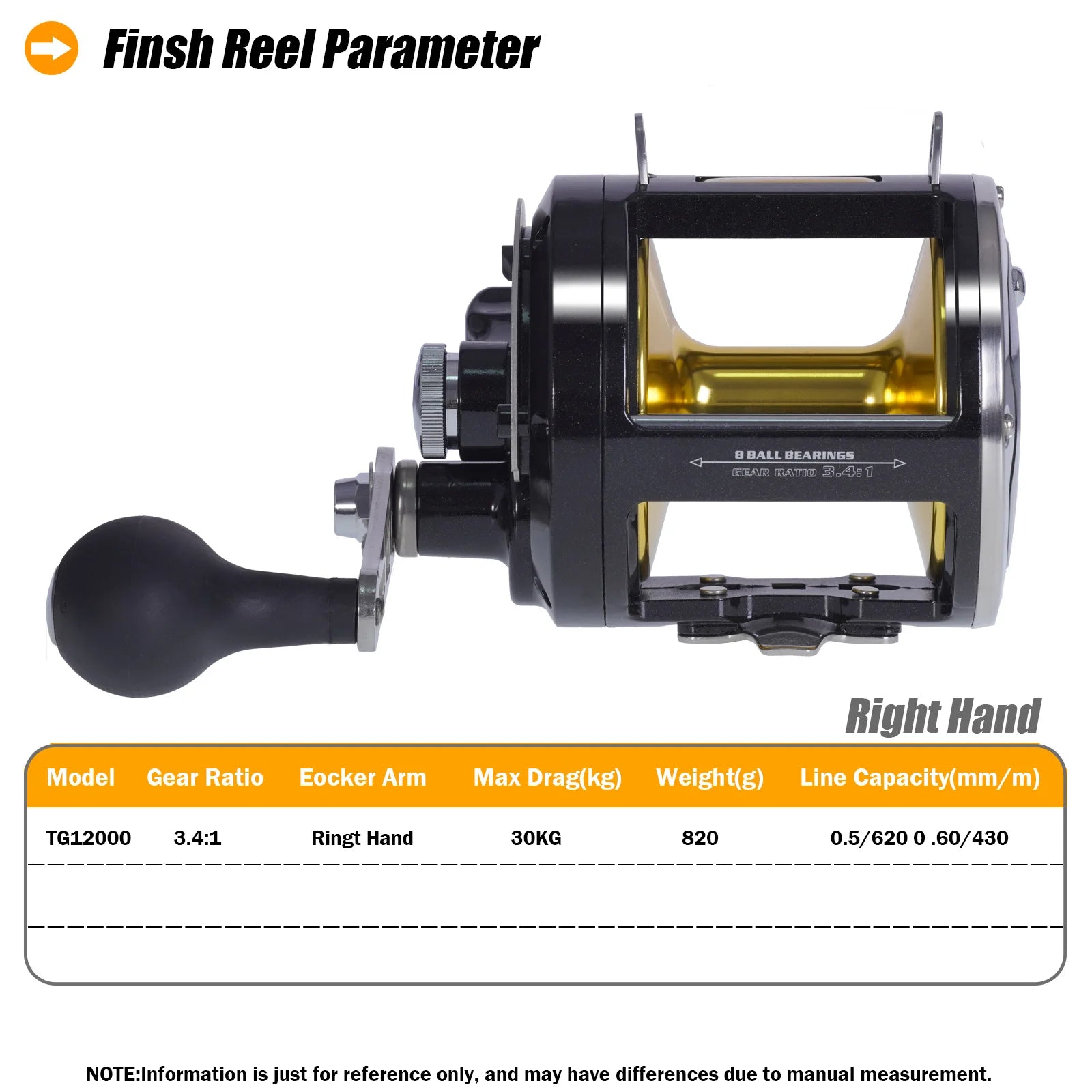 Trolling Drum Fishing Reels All Aluminum Alloy Body Conventional Reel