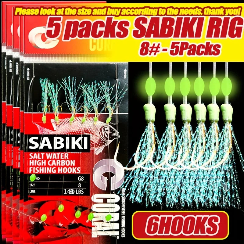TAKBAS 1/5 Packs Sabiki Rig