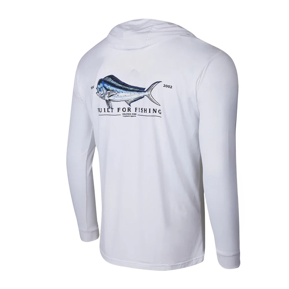 Men's Hooded Angling Shirt — Long Sleeve, Breathable Sun Protection