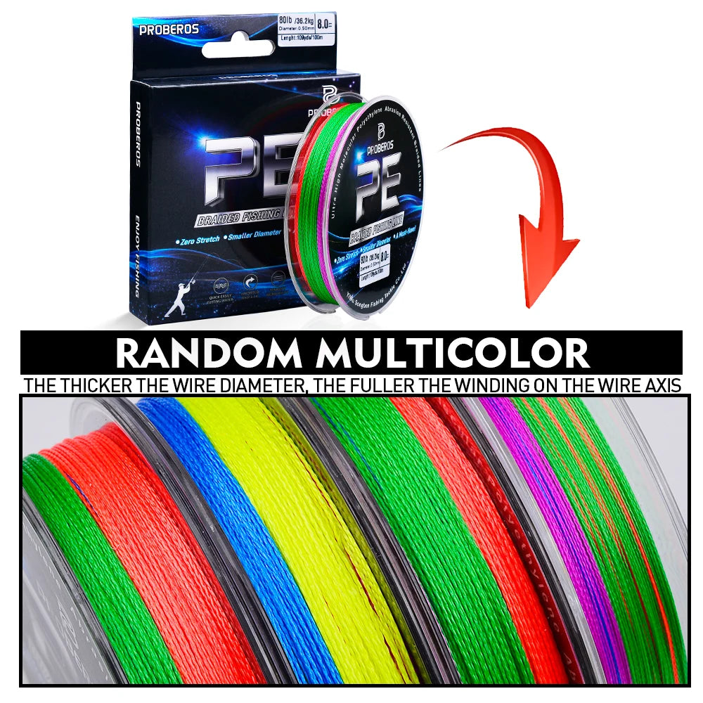 Super Strong Fishing Line -100m/328ft 4-Strand Multifilament