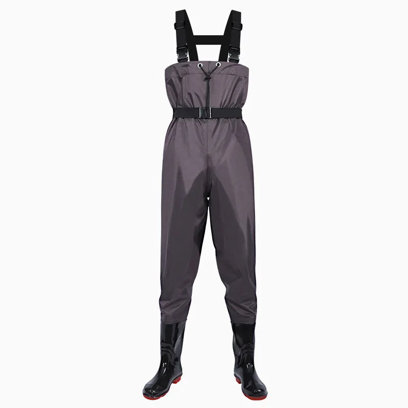 Waterproof Fishing Waders Pants With Boots Suit Men Women Thicken Lightweight Hunting Wading Chest-length Overalls Rain Pants