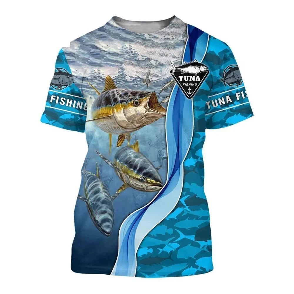 Fishing Vintage T-Shirts 3D Print Fashion Men Women Casual O-Neck T Shirt Short Sleeve Harajuku Outdoor Tees Tops Man Clothing