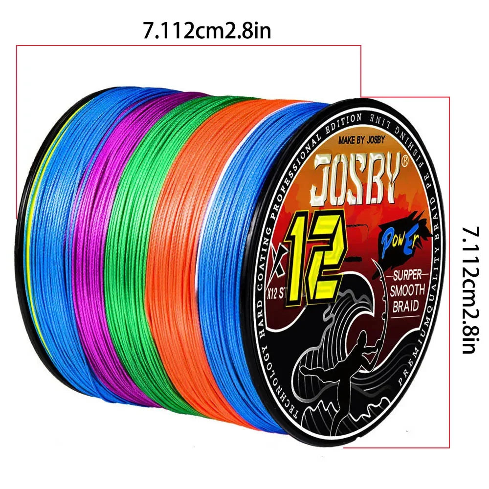 JOSBY X12 12-strand Braided Fishing Line
