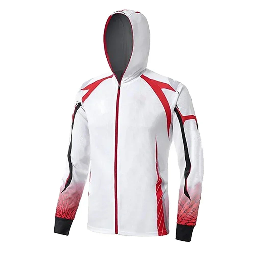 Fishing Shirts Men Long Sleeve Hooded T-Shirt