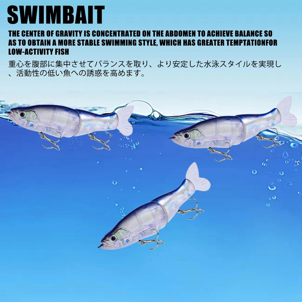 SwimBaits Fishing Lures Whopper  Slow Sinking Vibration Soft Tail or Pike And Bass Hard Baits  Isca Artificiall Accessories