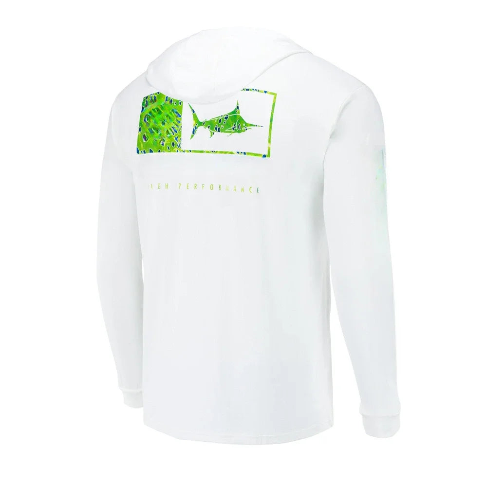 Men's Hooded Angling Shirt — Long Sleeve, Breathable Sun Protection