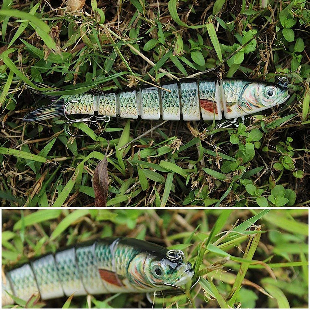 3PCS/Lot Swimbait 27g Multi Joint Bait Slow Sinking Bionic Fish Swimming Rattle Pesca Bass Treble Hook Fishing Tackle Hard Lure