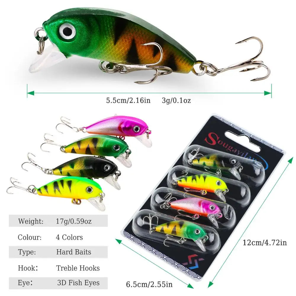 Sougayilang Fishing Bait Set 4PCS
