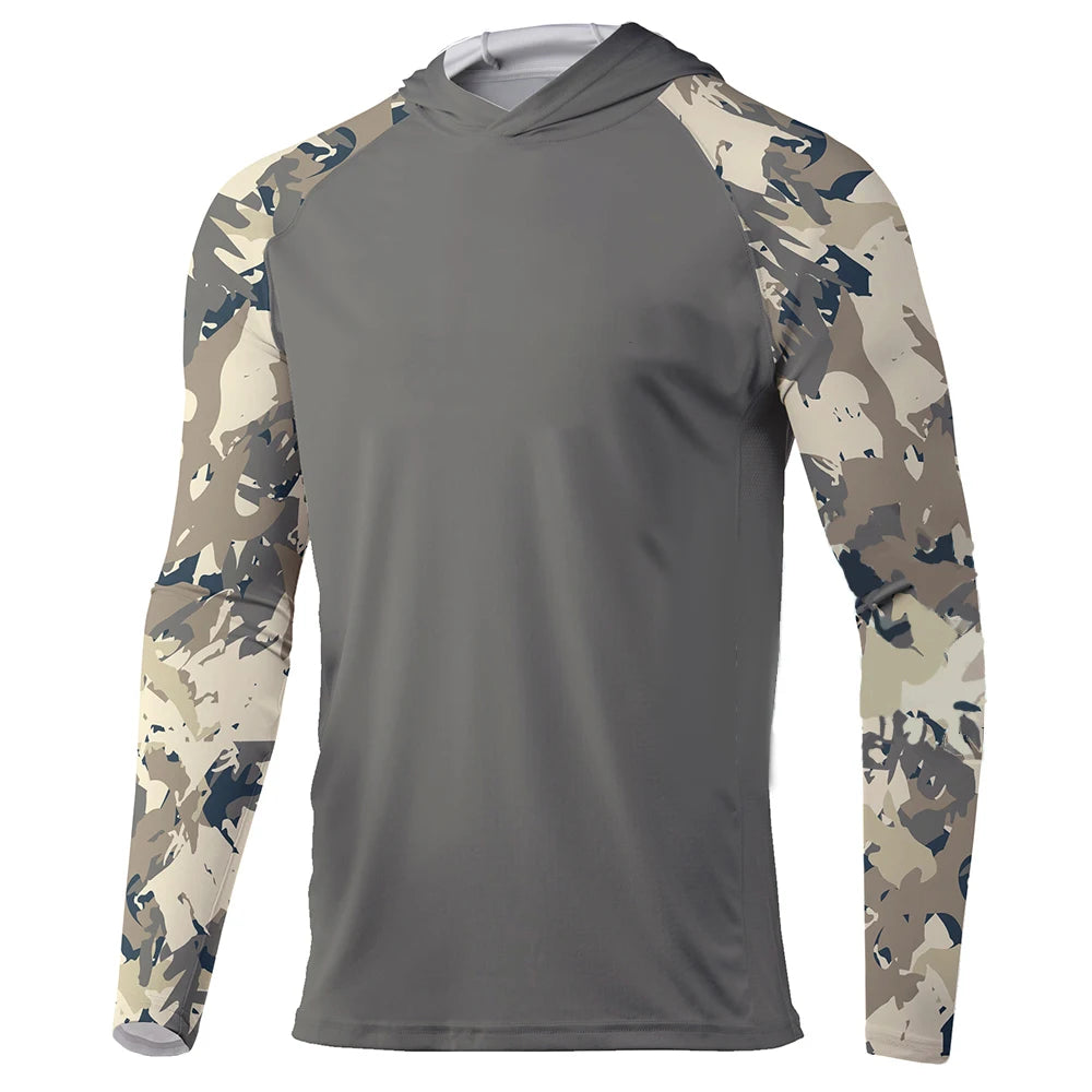 Fishing Hoodie Men Clothes Summer Long Sleeve Fishing Jersey Sun Protection Camouflage Fishing Shirts
