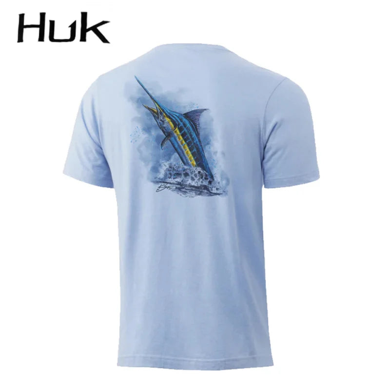 Men's Short Sleeve Fishing Shirt — Anti-UV, Breathable Deep Sea Top