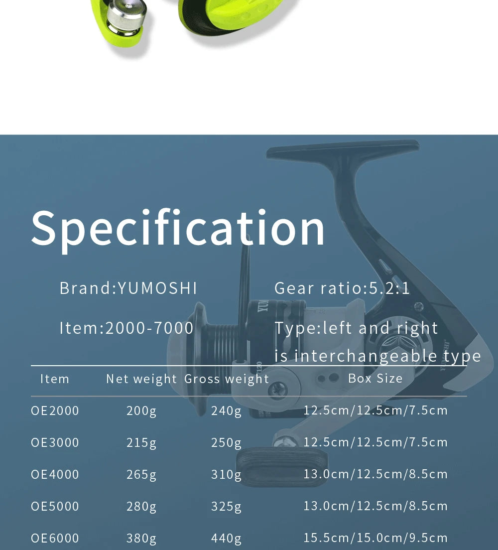 2000-7000 Saltwater Spinning Fishing Reel