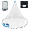 Fishing Cast Net Easy Hand Throw 3/4/5/6/7/8/9/10ft Radius Fishing Bait Net